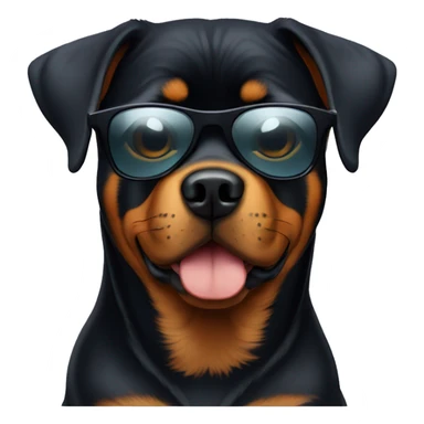 Rottweiler with sunglasses  sticker