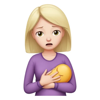 mulher com dor na barriga sticker