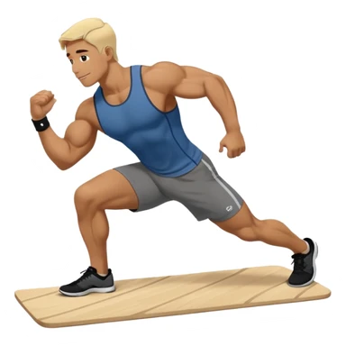 man doing Plank Waves in a crossfit training sticker