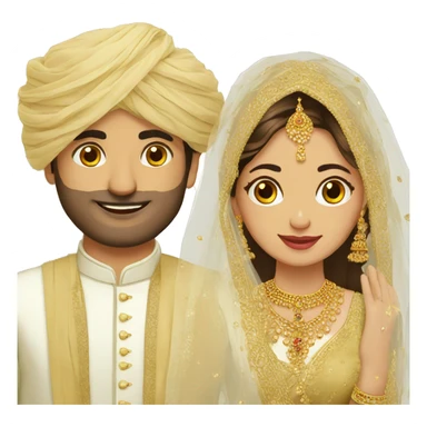 pakistani bride and couple wedding  sticker