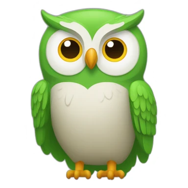 duolingo owl green sticker