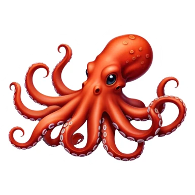Tentacle red octopus sticker