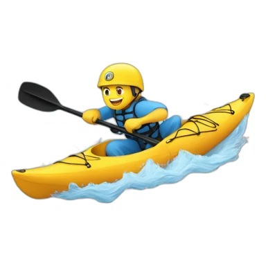 Un sprinteur en kayak dans une cascade sticker