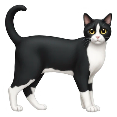 Tuxedo Cat Breed Full Body sticker