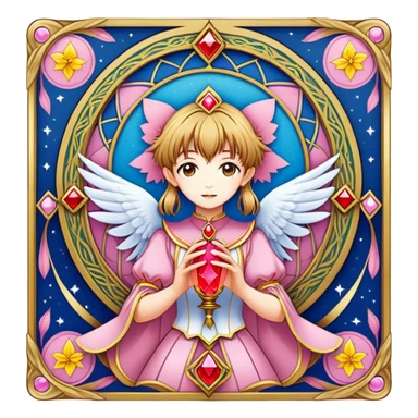 magical tarot-like card inspired by the Clow Cards from Cardcaptor Sakura sticker