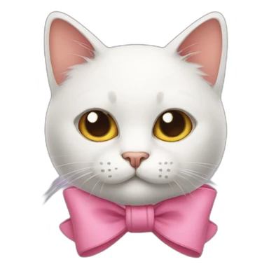 cat with a bow on it sticker