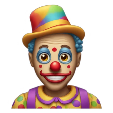 clown with big eyess sticker