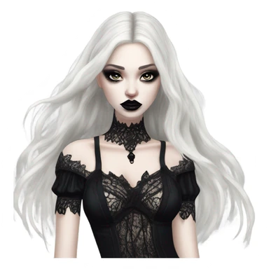 Hyper Realistic Goth victoria secret model vampire  sticker