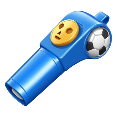 Soccer whistle in blue sticker