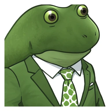 bufo in a japanese suit sticker