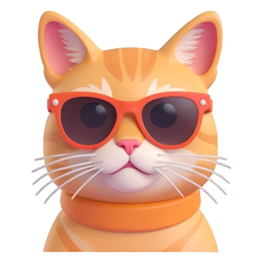 cat wearing sunglasses sticker