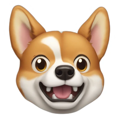 Mad corgi head angry sticker