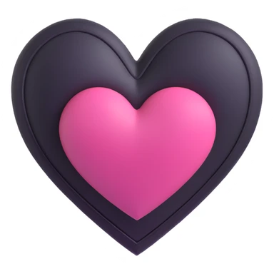 BLACKPINK-inspired gothic heart ,  hearts, black and pink, cute,  sticker
