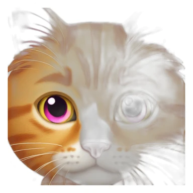 ginger cat with pink eyes sticker
