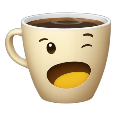 coffee cup with a speech bubble in the surface sticker