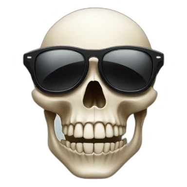 skull emoji with sunglasses sticker