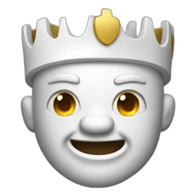 White Clash royal King laugh sticker