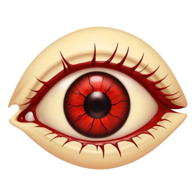 bloodshot eyes, realistic red veins, wide open, yellowish sclera sticker