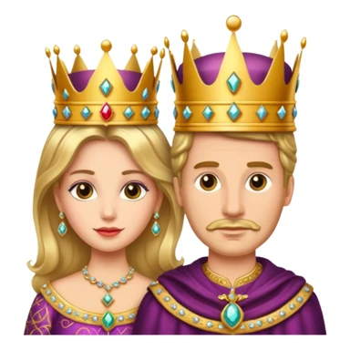 king and queen crown sticker
