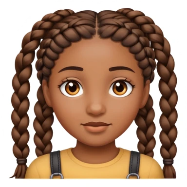 Girl Getting braids sticker