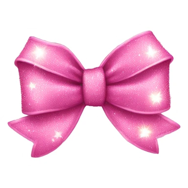 pink bow with sparkles sticker