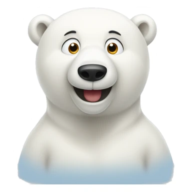 Happy polar bear sticker