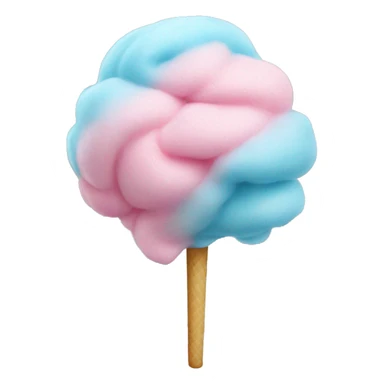 Realistic cotton candy sticker