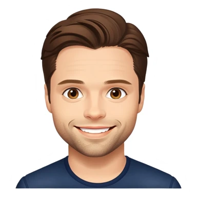 face of Sebastian Stan, smiling sticker
