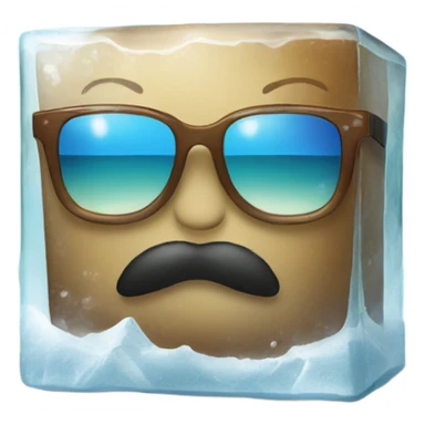 IceCube at the beach wearing sunglasses sticker