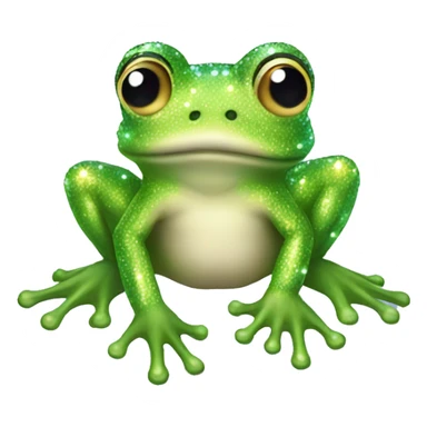 sparkly fairy frog sticker