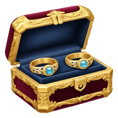 Couple of ring in box sticker