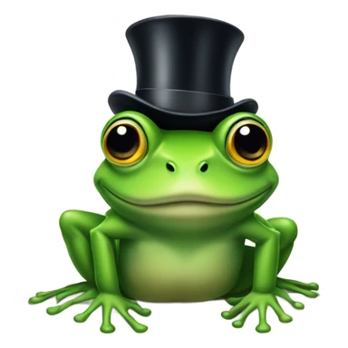 frog in top hat sticker