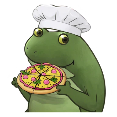 Pink pizza with pineapple  sticker