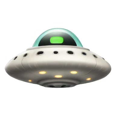 UFO with big smile sticker