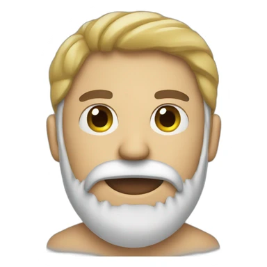 man with beard fighting a virus sticker