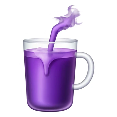 cup with purple drink in it but the drink had smoke coming out the top sticker