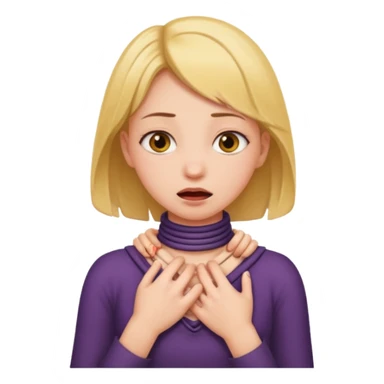 Girl around the neck , strangling  sticker