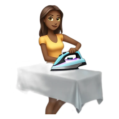 ironing leona sticker