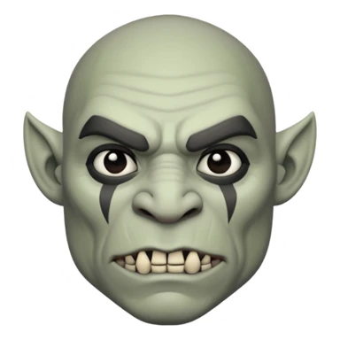 Semi-orco dnd estilo blanco y negro dibujo sticker