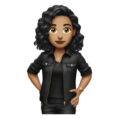 Latino wearing black Louis vuitton outfit realistic sticker