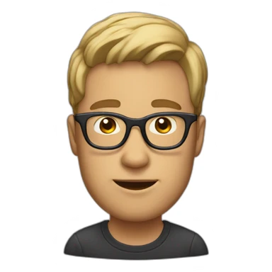 guy in glasses with dap sticker