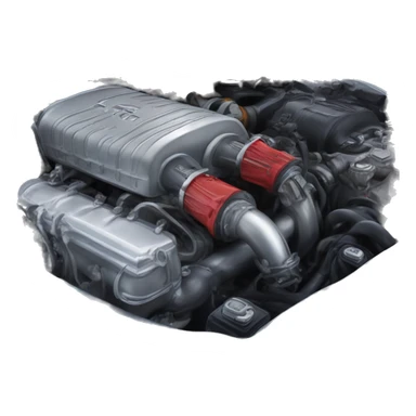 Very detailed supercharger on a V8  sticker