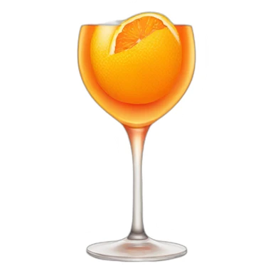 orange wine glass sticker