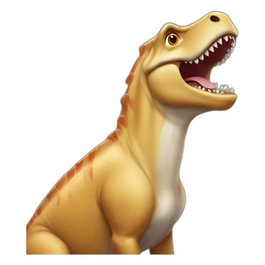 Dinosaure sur un chien sticker