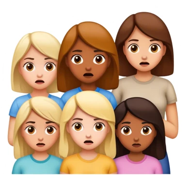 A lot of confused girls  sticker