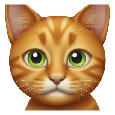 Ginger cat with green eyes sticker