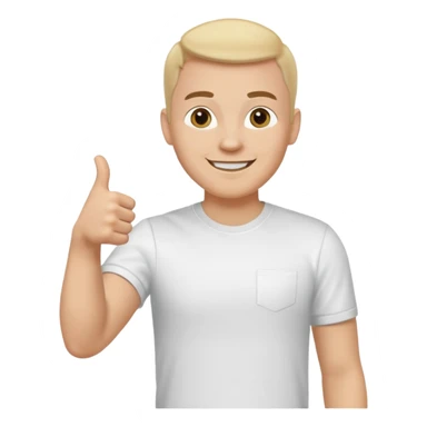 ligth man giving thumbs up full body sticker