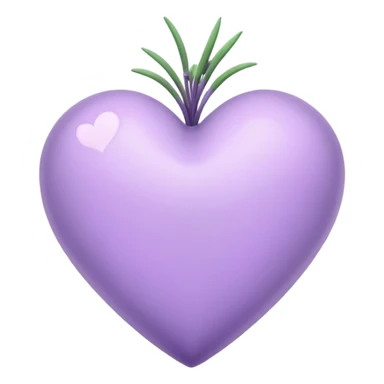 lavender heart sticker