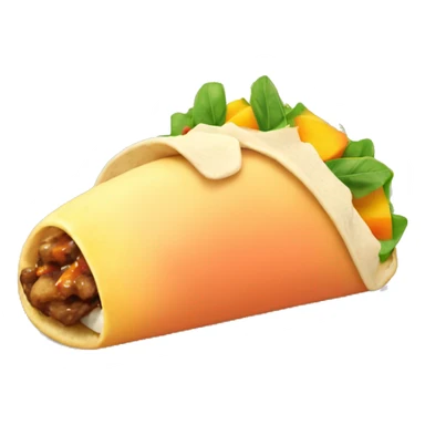 Pretty peach taco sticker