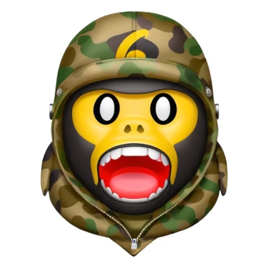 Сделай логотип Bape sticker